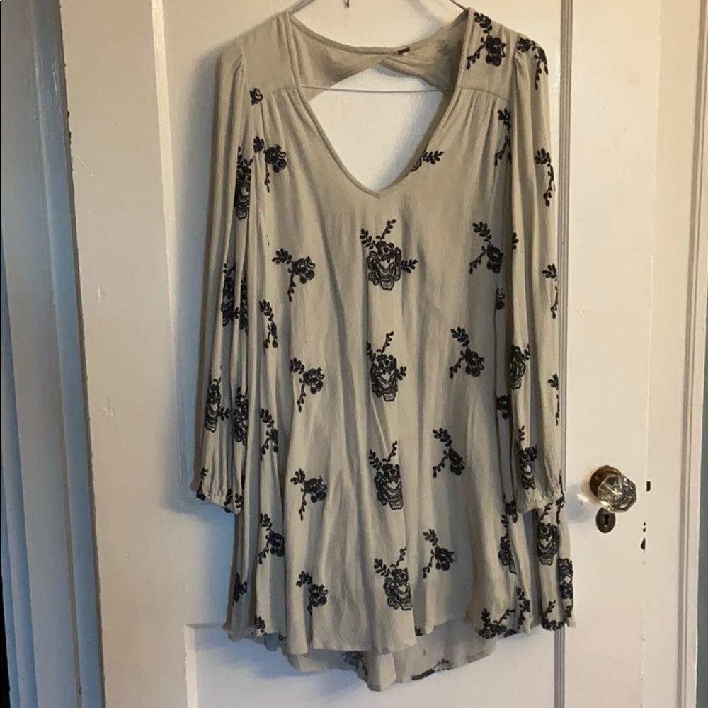 FREE PEOPLE dress, baby blue/navy